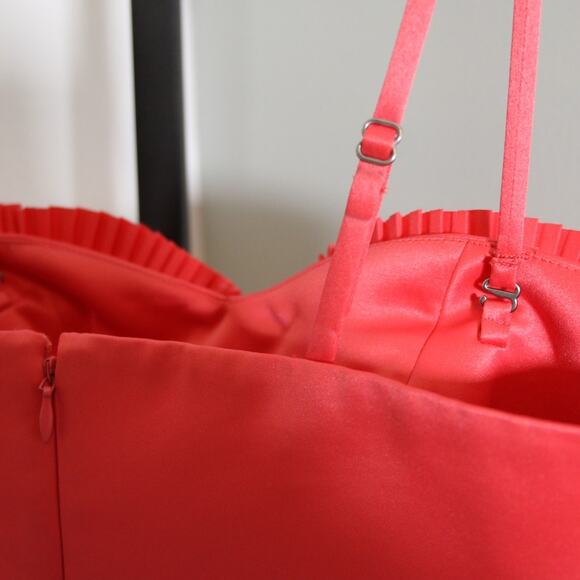 CALVIN KLEIN Coral Ruffle Sheath Dress, Size 2 - Picture 10 of 10